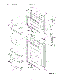 03 - Door parts for Frigidaire Refrigerator FRT18HS6JW2 from AppliancePartsPros.com