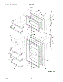 03 - Door parts for Frigidaire Refrigerator FRT17G4BW8 from AppliancePartsPros.com