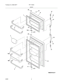 03 - Door parts for Frigidaire Refrigerator FRT17G5CSK8 from AppliancePartsPros.com