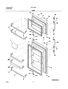 03 - Doors parts for Frigidaire Refrigerator FRT17G4BQ0 from AppliancePartsPros.com