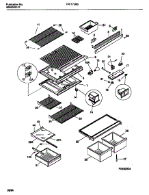 04 - Shelves, Controls, Divider, Mullion parts for Frigidaire Refrigerator FRT17JRBD2 from AppliancePartsPros.com