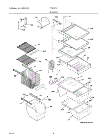 09 - Shelves parts for Frigidaire Refrigerator FRS6LF7JS2 from AppliancePartsPros.com