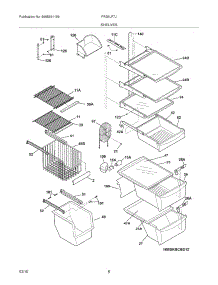 09 - Shelves parts for Frigidaire Refrigerator FRS6LF7JB5 from AppliancePartsPros.com