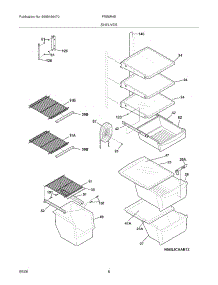 09 - Shelves parts for Frigidaire Refrigerator FRS6R4EQ7 from AppliancePartsPros.com