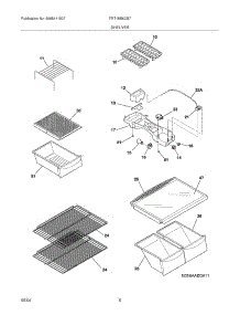 07 - Shelves parts for Frigidaire Refrigerator FRT18B6CB7 from AppliancePartsPros.com