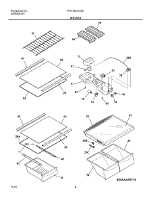 07 - Shelves parts for Frigidaire Refrigerator FRT18G7CW2 from AppliancePartsPros.com