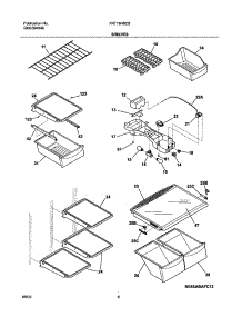 07 - Shelves parts for Frigidaire Refrigerator FRT18H6CSK2 from AppliancePartsPros.com