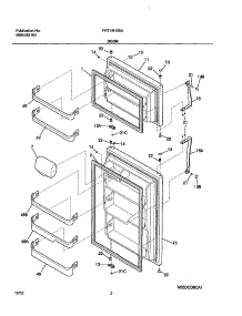 03 - Door parts for Frigidaire Refrigerator FRT18HS6AQ6 from AppliancePartsPros.com