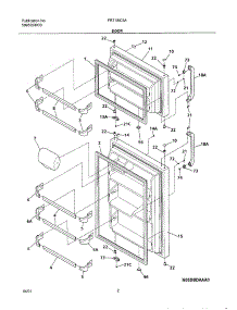 03 - Door parts for Frigidaire Refrigerator FRT18IC5AZ0 from AppliancePartsPros.com