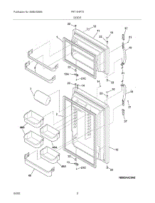 03 - Door parts for Frigidaire Refrigerator FRT18HP7DW2 from AppliancePartsPros.com
