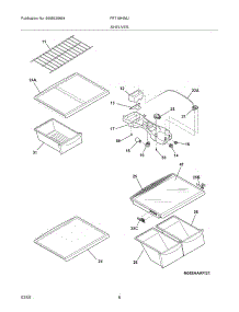07 - Shelves parts for Frigidaire Refrigerator FRT18HS6JS5 from AppliancePartsPros.com