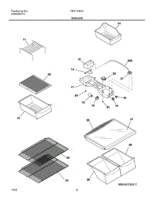 07 - Shelves parts for Frigidaire Refrigerator FRT18IB4AQ8 from AppliancePartsPros.com