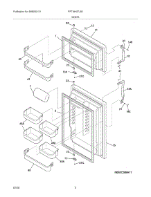03 - Door parts for Frigidaire Refrigerator FRT18HS7JS0 from AppliancePartsPros.com