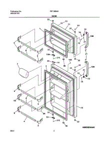 03 - Door parts for Frigidaire Refrigerator FRT18IB4AQ2 from AppliancePartsPros.com