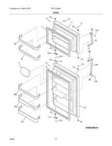 03 - Door parts for Frigidaire Refrigerator FRT18HS6DW1 from AppliancePartsPros.com