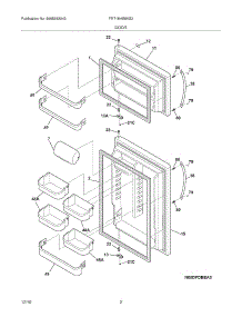 03 - Door parts for Frigidaire Refrigerator FRT18HS8KS2 from AppliancePartsPros.com