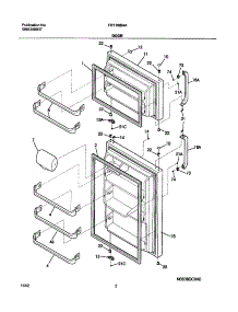 03 - Doors parts for Frigidaire Refrigerator FRT18IB4AT6 from AppliancePartsPros.com