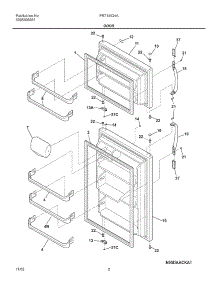 03 - Door parts for Frigidaire Refrigerator FRT18IG4AT8 from AppliancePartsPros.com
