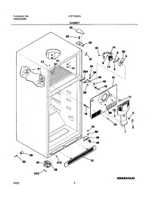 05 - Cabinet parts for Frigidaire Refrigerator FRT18IB4AW4 from AppliancePartsPros.com