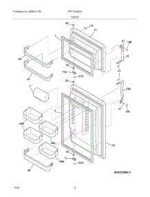 03 - Door parts for Frigidaire Refrigerator FRT18IL6DK4 from AppliancePartsPros.com