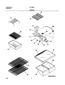 07 - Shelves parts for Frigidaire Refrigerator FRT18B5AW6 from AppliancePartsPros.com