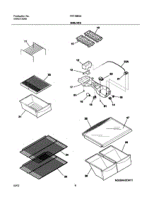 07 - Shelves parts for Frigidaire Refrigerator FRT18B5AW5 from AppliancePartsPros.com
