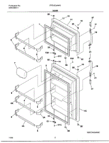 02 - Door parts for Frigidaire Refrigerator FRT18C4AW0 from AppliancePartsPros.com