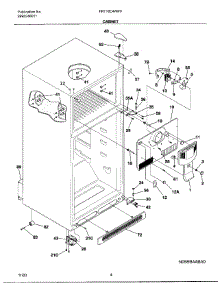 04 - Cabinet parts for Frigidaire Refrigerator FRT18C4AW0 from AppliancePartsPros.com