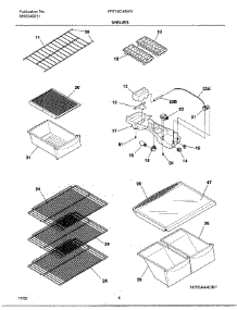 06 - Shelves parts for Frigidaire Refrigerator FRT18C4AW0 from AppliancePartsPros.com