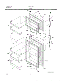 03 - Doors parts for Frigidaire Refrigerator FRT18FS5AQ2 from AppliancePartsPros.com