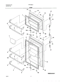 03 - Door parts for Frigidaire Refrigerator FRT18G4AQ0 from AppliancePartsPros.com