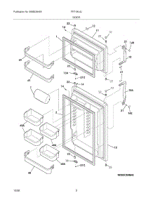 03 - Door parts for Frigidaire Refrigerator FRT18IL6JB2 from AppliancePartsPros.com