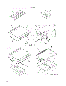 07 - Shelves parts for Frigidaire Refrigerator FRT18FG4DW0 from AppliancePartsPros.com