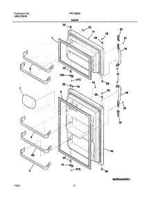03 - Doors parts for Frigidaire Refrigerator FRT18G5AQ4 from AppliancePartsPros.com
