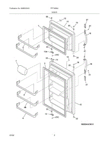 03 - Door parts for Frigidaire Refrigerator FRT18G6JQ3 from AppliancePartsPros.com
