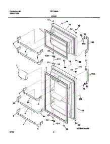 03 - Doors parts for Frigidaire Refrigerator FRT14B4AZ1 from AppliancePartsPros.com