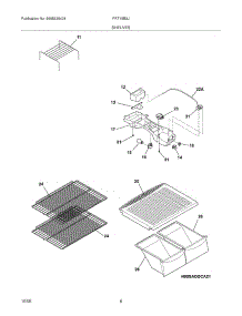 07 - Shelves parts for Frigidaire Refrigerator FRT15B3JZ2 from AppliancePartsPros.com