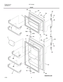 03 - Door parts for Frigidaire Refrigerator FRT15G4BW2 from AppliancePartsPros.com