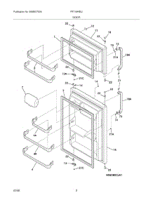 03 - Door parts for Frigidaire Refrigerator FRT15HB3JQ0 from AppliancePartsPros.com