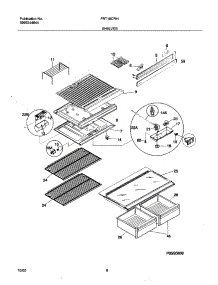 07 - Shelves parts for Frigidaire Refrigerator FRT16CRHD4 from AppliancePartsPros.com