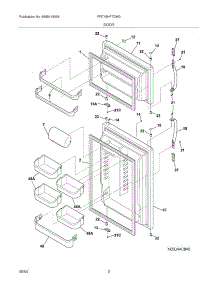 03 - Door parts for Frigidaire Refrigerator FRT18HP7DW0 from AppliancePartsPros.com