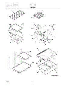 07 - Shelves parts for Frigidaire Refrigerator FRT18HP7DB8 from AppliancePartsPros.com