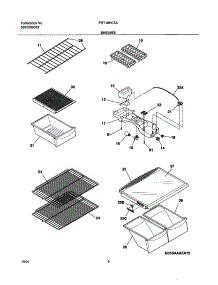 07 - Shelves parts for Frigidaire Refrigerator FRT18HC5AW0 from AppliancePartsPros.com