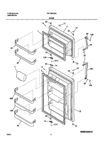 03 - Door parts for Frigidaire Refrigerator FRT18HS6AQ1 from AppliancePartsPros.com
