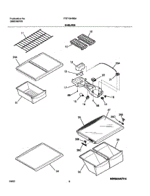 07 - Shelves parts for Frigidaire Refrigerator FRT18HS6AQ1 from AppliancePartsPros.com