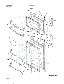03 - Door parts for Frigidaire Refrigerator FRT18IB4AW0 from AppliancePartsPros.com