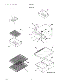07 - Shelves parts for Frigidaire Refrigerator FRT18IB4ATA from AppliancePartsPros.com