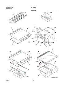07 - Shelves parts for Frigidaire Refrigerator FRT18IG4AW0 from AppliancePartsPros.com