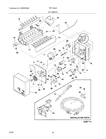 11 - Ice Maker parts for Frigidaire Refrigerator FRT18IL6DBN from AppliancePartsPros.com