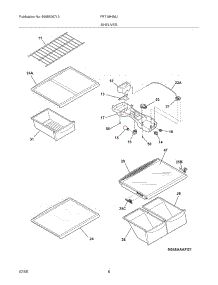 07 - Shelves parts for Frigidaire Refrigerator FRT18HS6JS0 from AppliancePartsPros.com